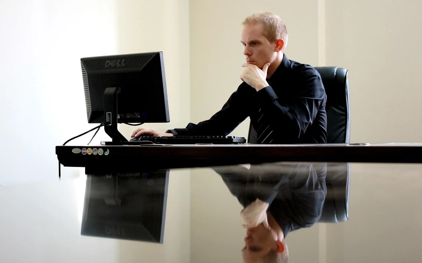 Business, businessman and chair